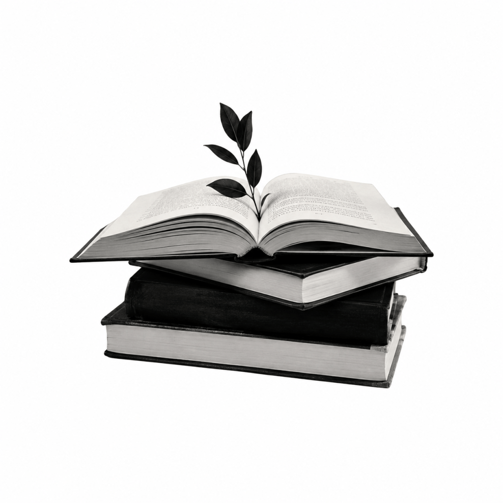 Stack of classic novels and literature
